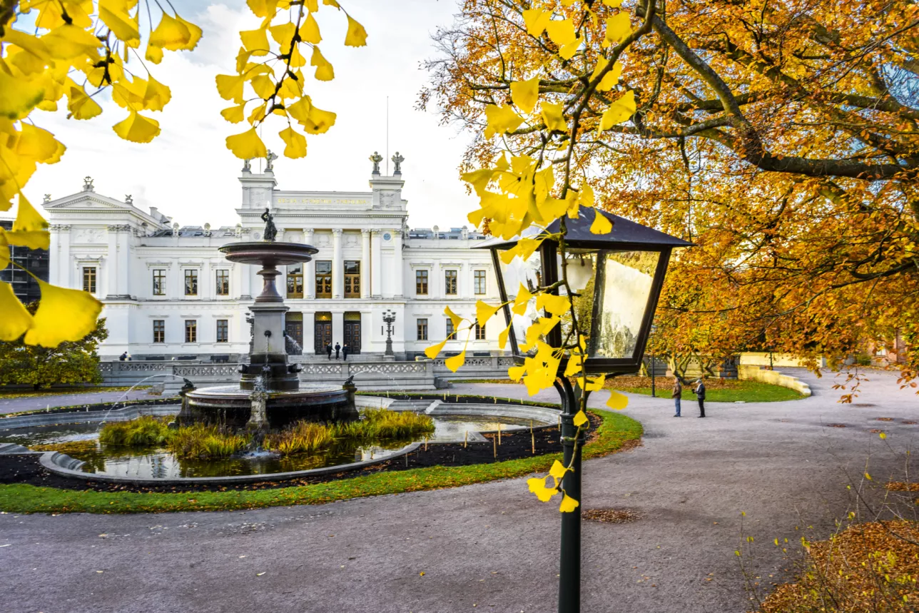 Lund university in autumn. Photo.